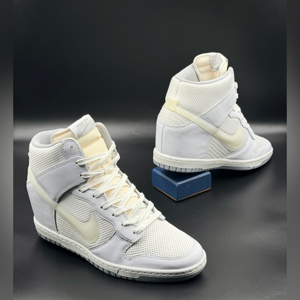 Nike Wmns Dunk Wedge Sky Hi Essential 'Sail' - Rare - Picture 9 of 15